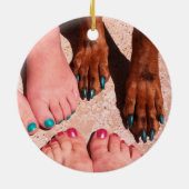 Peticure - Pedicure Spa Day Keramisch Ornament (Achterkant)