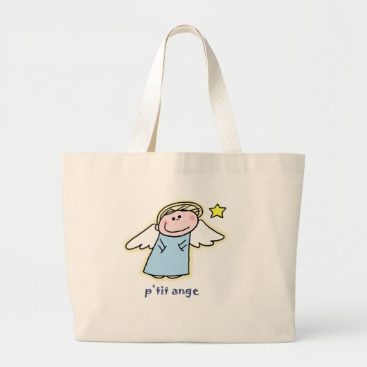 Petit Ange (kleine engeltje in het Frans) Grote Tote Bag (Voorkant)