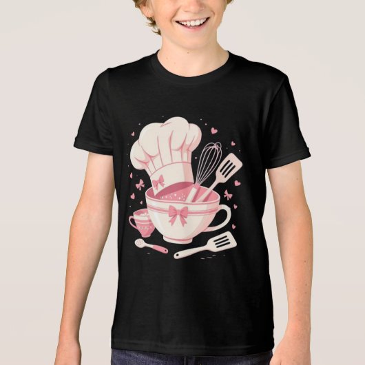 Petit bakery cooking club coquette Tri-Blend shirt (Voorkant)