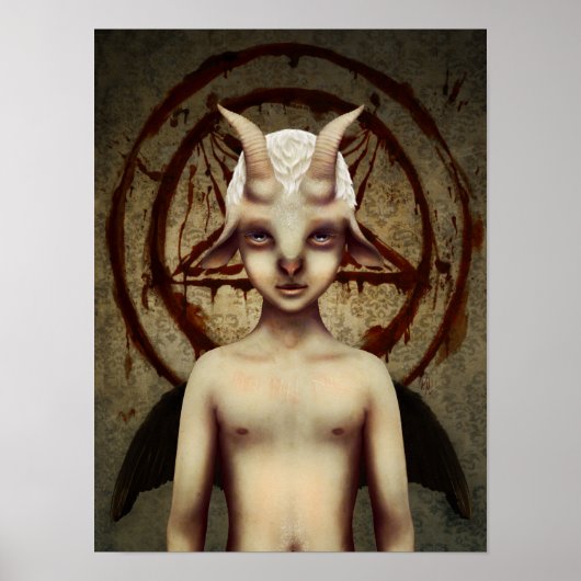 PETIT BAPHOMET Lowbrow Art Poster (Voorkant)