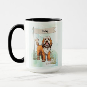 Petit Basset Griffon Vendeen Aquarel Hond Mok