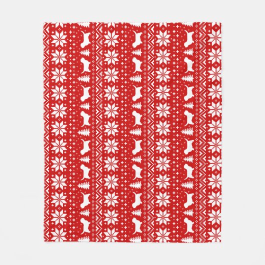 Petit Basset Griffon Vendeen Christmas PBGV Dogs Fleece Deken (Voorkant)