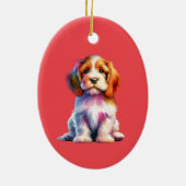 Petit Basset Griffon Vendeen Hond Keramisch Ornament (Achterkant)