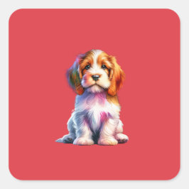 Petit Basset Griffon Vendeen Hond Vierkante Sticker