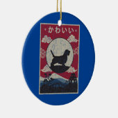 Petit Basset Griffon Vendeen Japans design Keramisch Ornament (Rechts)