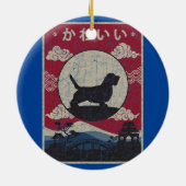 Petit Basset Griffon Vendeen Japans design Keramisch Ornament (Achterkant)