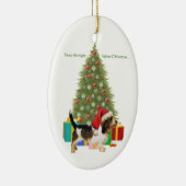 Petit Basset Griffon Vendeen Kerstmis Keramisch Ornament (Rechts)