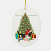 Petit Basset Griffon Vendeen Kerstmis Keramisch Ornament (Voorkant)