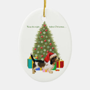Petit Basset Griffon Vendeen Kerstmis Keramisch Ornament