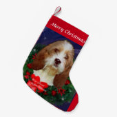 Petit Basset Griffon Vendeen Kerstmis Kleine Kerstsok (Voorkant (Hangend))