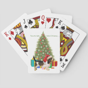 Petit Basset Griffon Vendeen Kerstmis Pokerkaarten