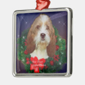 Petit Basset Griffon Vendeen kerstversier Metalen Ornament (Links)