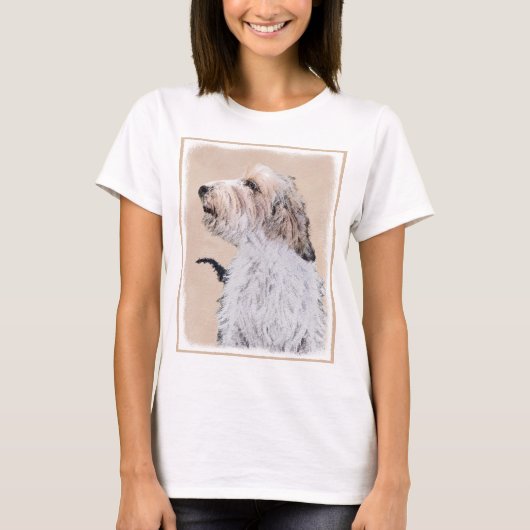 Petit Basset Griffon Vendéen Painting - Dog Art T-shirt (Voorkant)