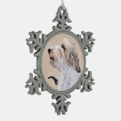 Petit Basset Griffon Vendéen Painting - Dog Art Tin Sneeuwvlok Ornament (Links)