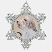 Petit Basset Griffon Vendéen Painting - Dog Art Tin Sneeuwvlok Ornament (Voorkant)