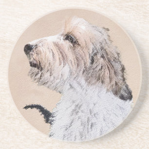 Petit Basset Griffon Vendéen Painting - Dog Art Zandsteen Onderzetter