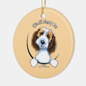 Petit Basset Griffon Vendeen PBGV IAAM Keramisch Ornament (Links)