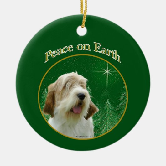 Petit Basset Griffon Vendeen Peace Keramisch Ornament (Voorkant)
