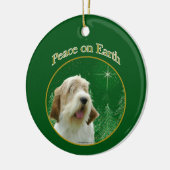 Petit Basset Griffon Vendeen Peace Keramisch Ornament (Links)