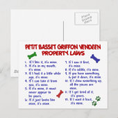 PETIT BASSET GRIFFON VENDEEN Property Law 2 Briefkaart (Voorkant / Achterkant)