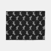 Petit Basset Griffon Vendeen Silhouettes PBGV's Fleece Deken (Voorkant (Horizontaal))