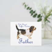 Petit Basset Griffon Vendeen vader Briefkaart (Staand voorkant)