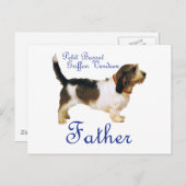 Petit Basset Griffon Vendeen vader Briefkaart (Voorkant / Achterkant)