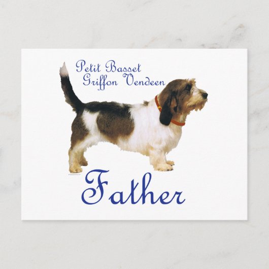 Petit Basset Griffon Vendeen vader Briefkaart (Voorkant)