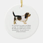 Petit Basset Griffon Vendeen Vrouw Keramisch Ornament (Voorkant)