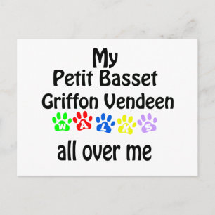 Petit Basset Griffon Vendéen Walks Design Briefkaart