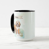 Petit Basset Griffon Vendeen Watercolor Dog Mok (Voorkant links)