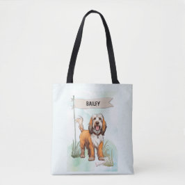 Petit Basset Griffon Vendeen Watercolor Dog Tote Bag