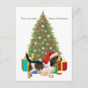 Petit Basset Kerstmis van Griffon Vendeen Feestdagenkaart