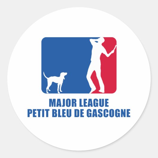 Petit Bleu de Gascogne Ronde Sticker (Voorkant)