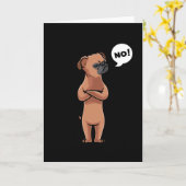 Petit Brabancon Stubborn Dog Kaart (Gele Bloem)