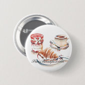 PETIT DEJEUNER-pin Ronde Button 5,7 Cm (Voorkant /achterkant)