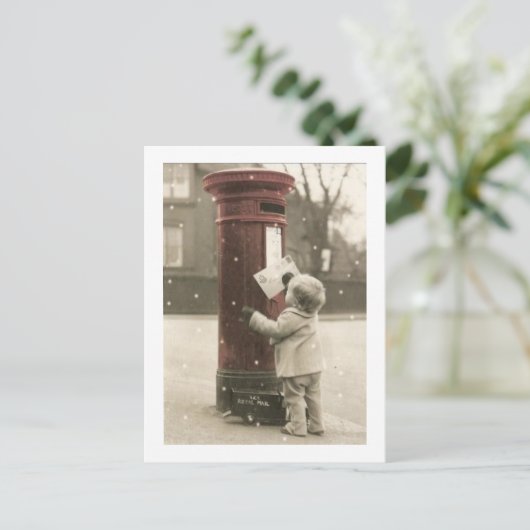 Petit enfant postant briefkaart (Staand voorkant)