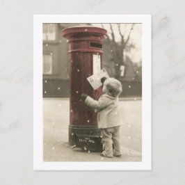 Petit enfant postant briefkaart