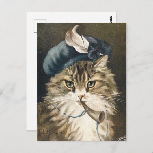 Petit garçon bleu briefkaart (Voorkant / Achterkant)