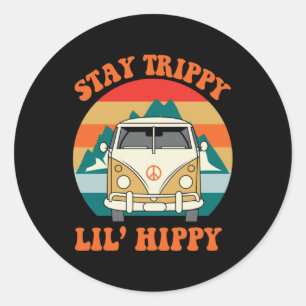 Petit hippie ronde sticker