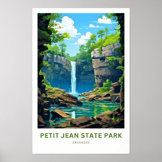 Petit Jean State Park Arkansas Reisprint Poster (Voorkant)