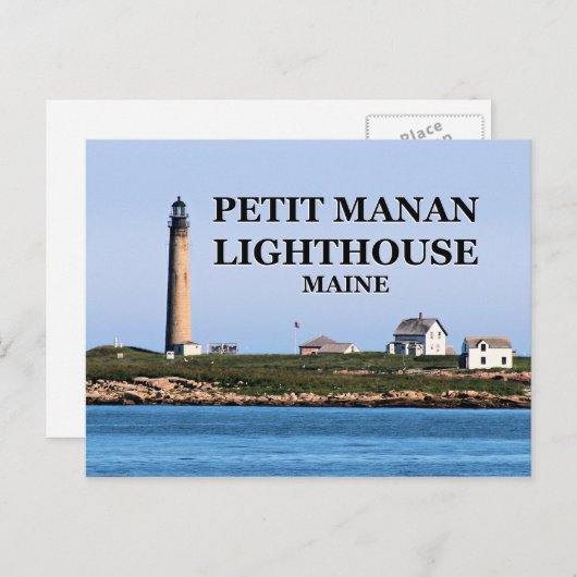 Petit Manan Lighthouse, Briefkaart Maine (Voorkant / Achterkant)