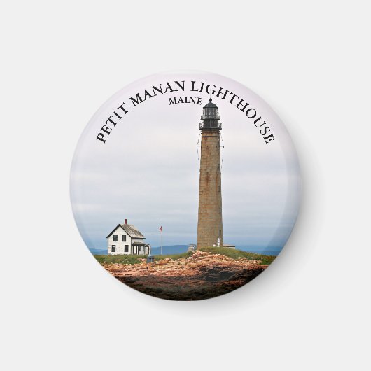 Petit Manan Lighthouse, Maine Round Magnet (Voorkant)