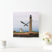 Petit Manan Lighthouse, Maine Wall Clock Vierkante Klok (Huis)