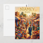 Petit Marché Niger Briefkaart (Voorkant / Achterkant)