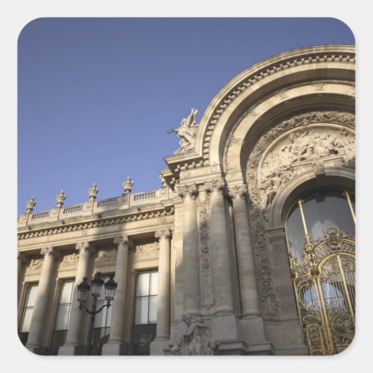 Petit Palais. Parijs. Frankrijk Vierkante Sticker (Voorkant)