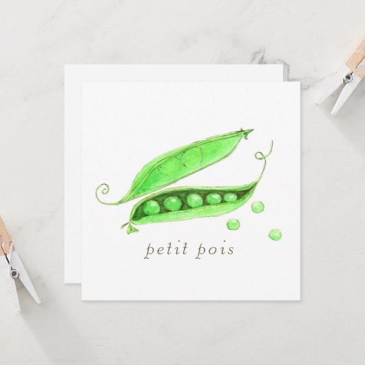 Petit Pois Kaart (Voorkant / Achterkant in situ)