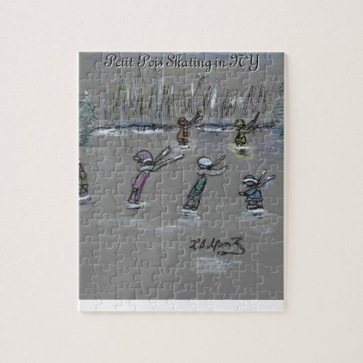 Petit Pois Schaatsen in NY Legpuzzel (Verticaal)