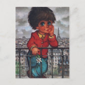 Petit Poulbot à la fleur Briefkaart (Voorkant)