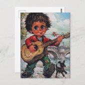 Petit Poulbot à la guitare Briefkaart (Voorkant / Achterkant)